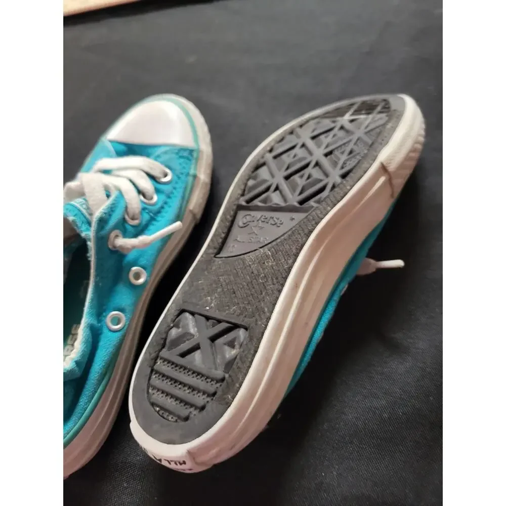 AQUA CONVERSE SLIP ON SNEAKERS-SIZE 13 Kids Toddler